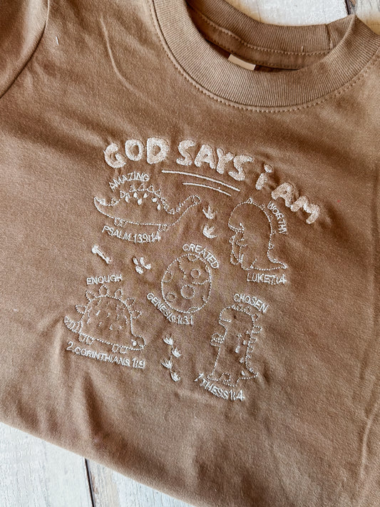 “God Says I Am” Toddler Tee