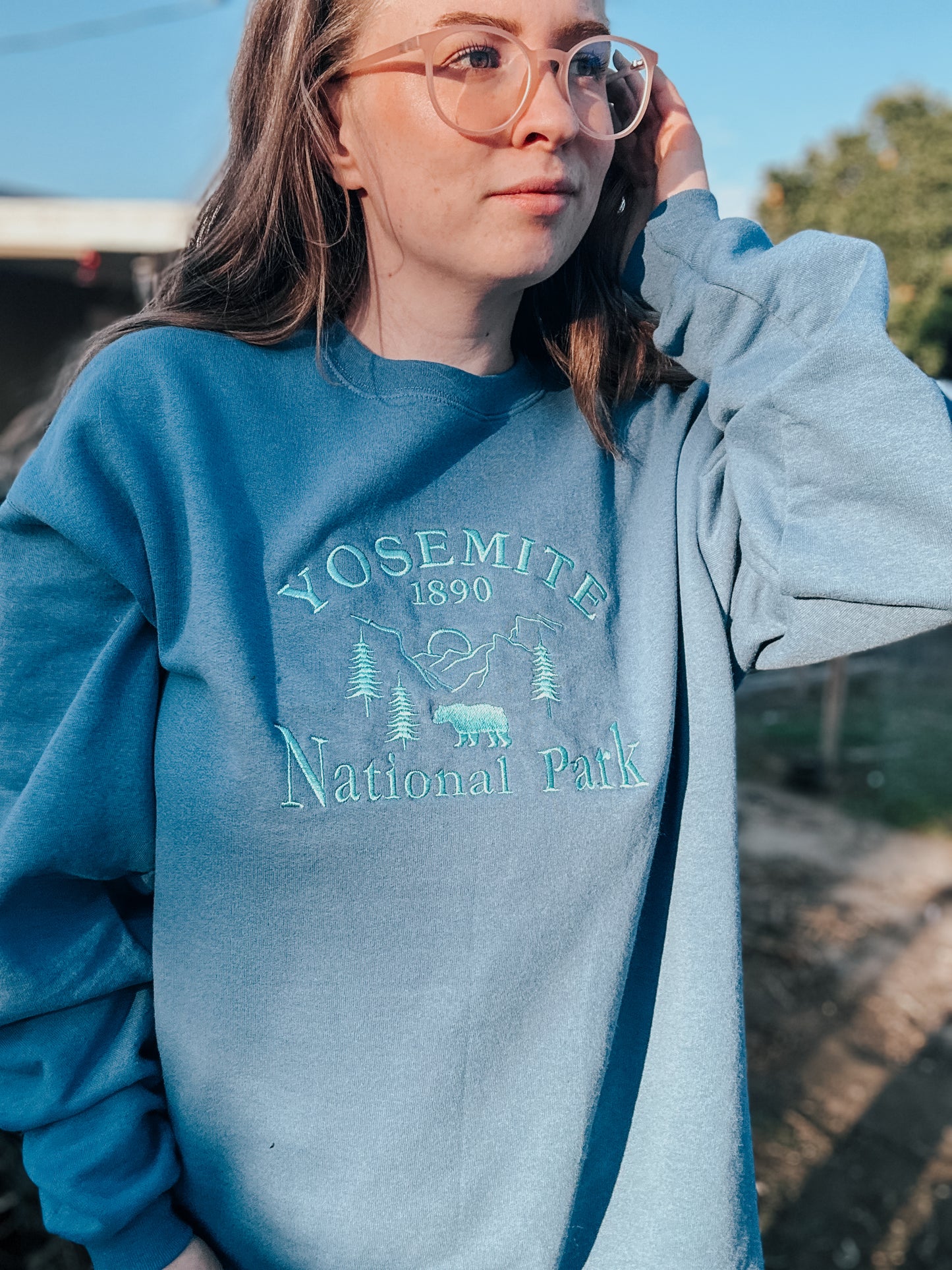 Yosemite National Park Embroidered Crewneck | Unisex Sizing