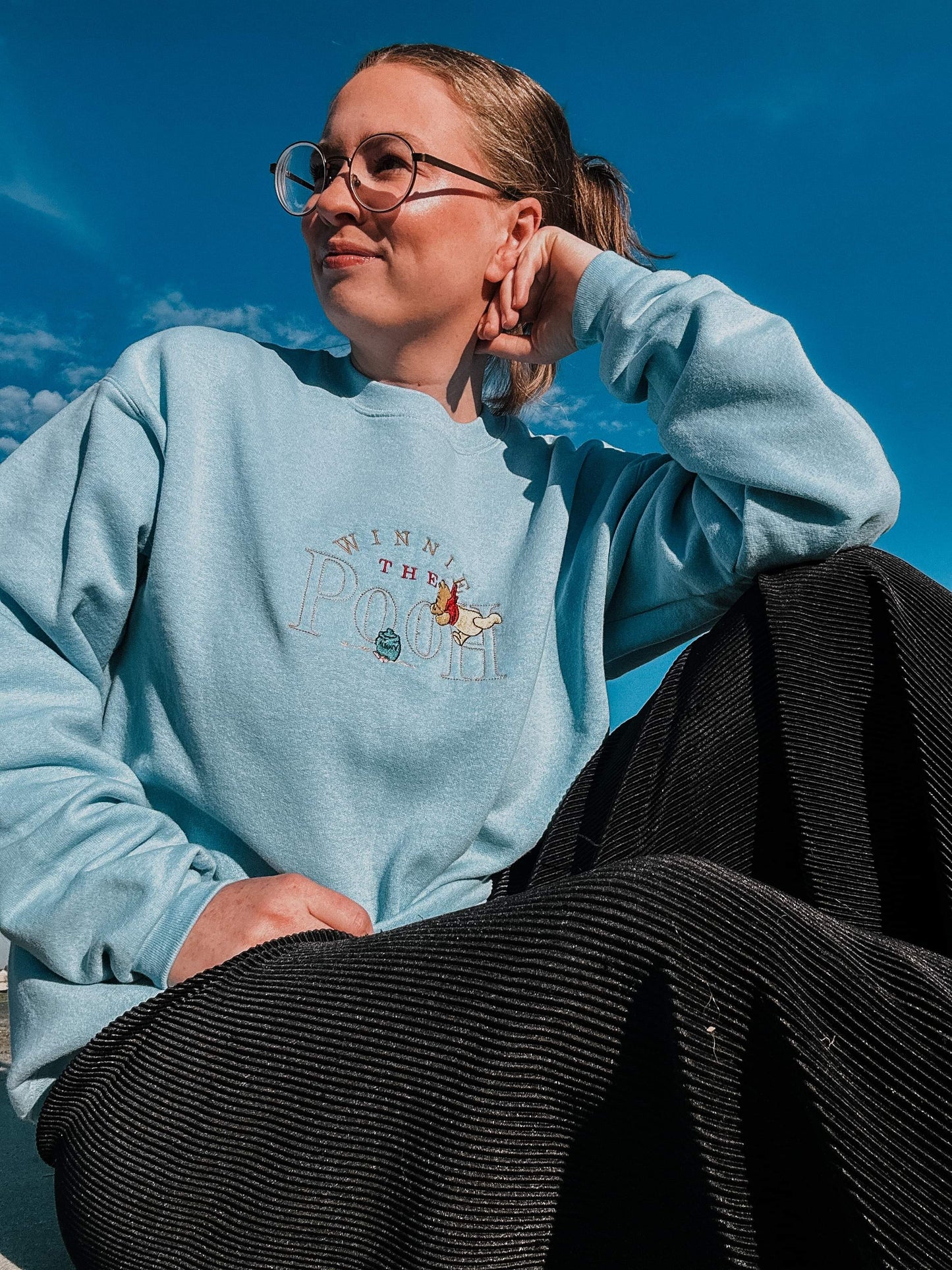 Classic Winnie the Pooh Embroidered Crewneck | Unisex sizing