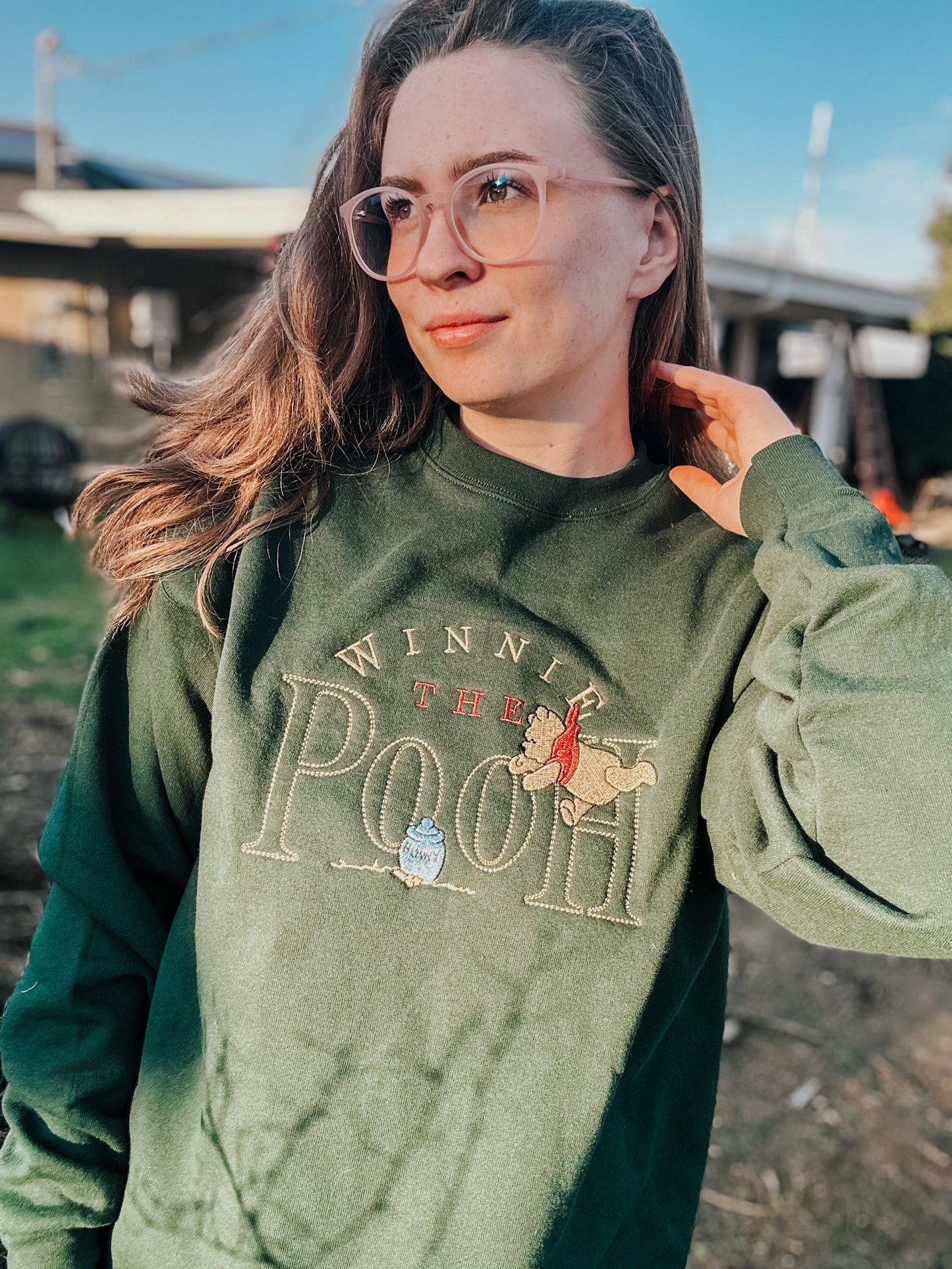 Classic Winnie the Pooh Embroidered Crewneck | Unisex sizing