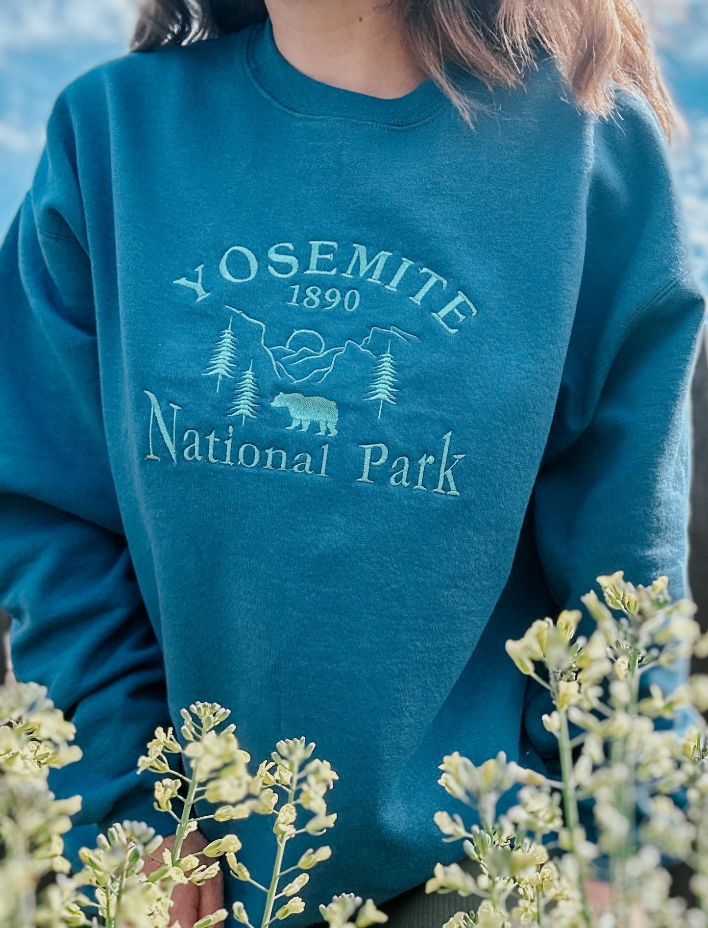 Yosemite National Park Embroidered Crewneck | Unisex Sizing